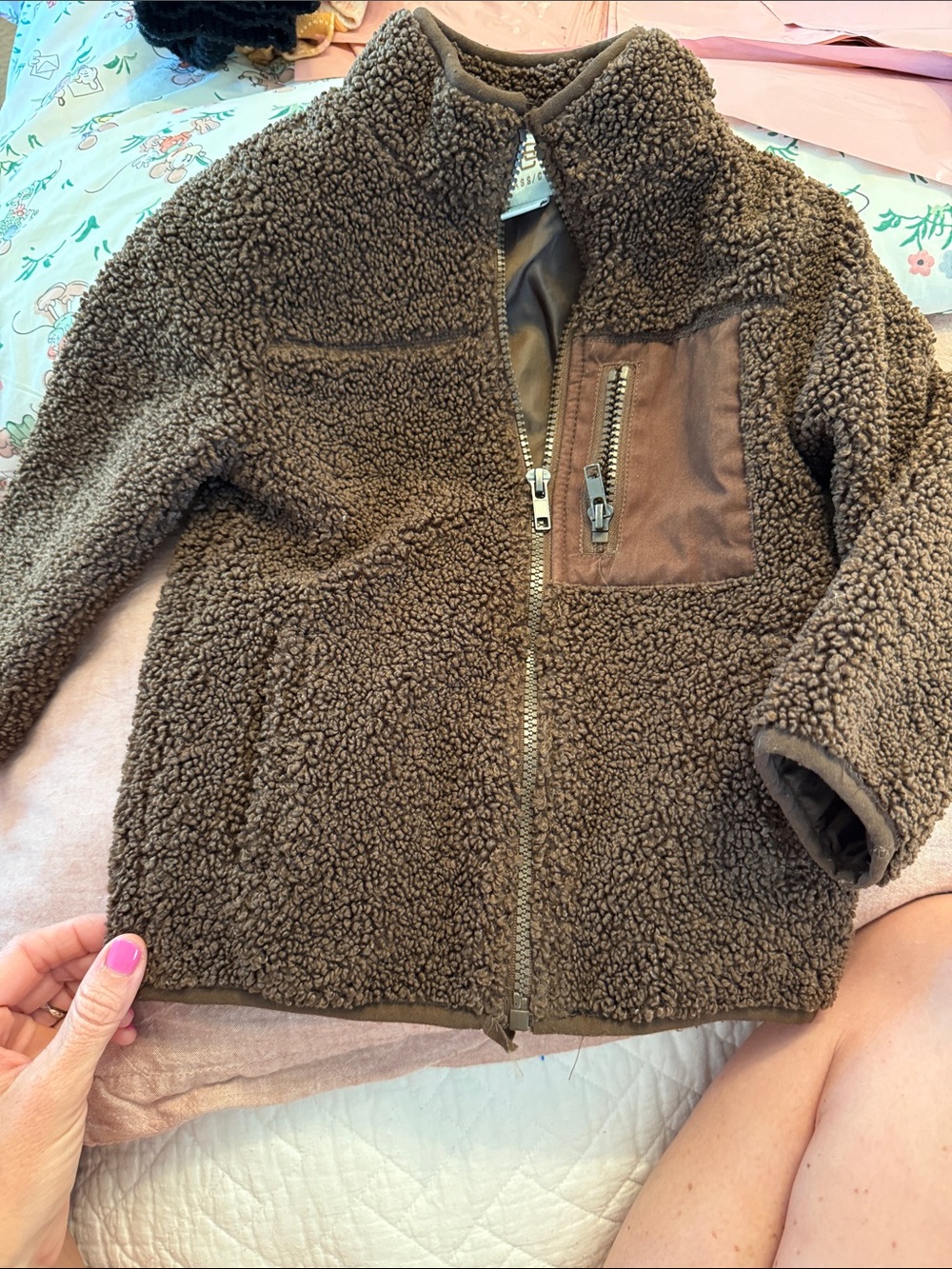 Class Club Brown Sherpa Fleece Jacket